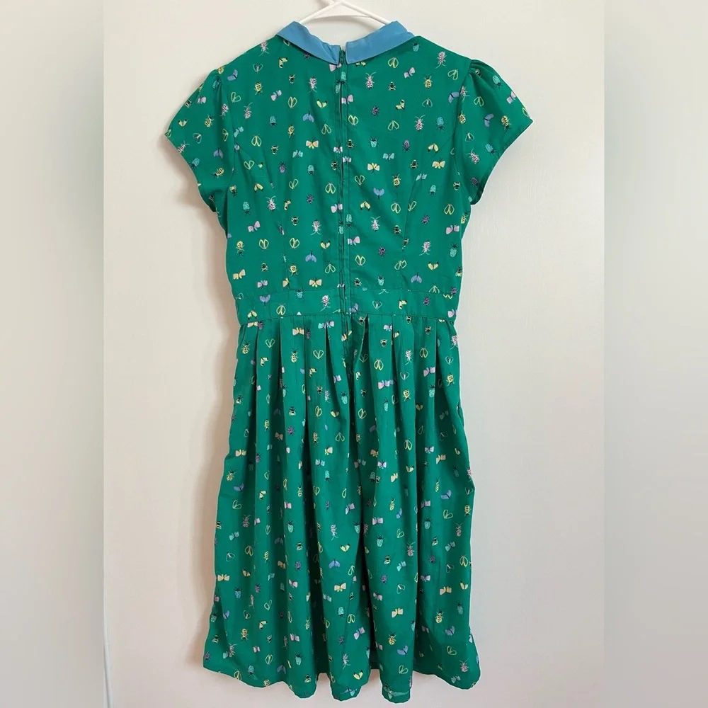 ModCloth Original Take Bug Insect Print Collared Dress | Size M - Picture 5 of 10